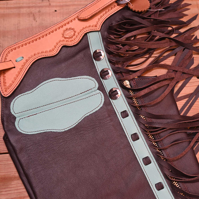Teskey's Large Drk Chocolate Shotgun Chaps 2168 Tack - Chaps & Chinks Teskey's