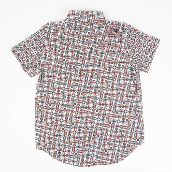 Ferrell Brand Boy's Colton Red Pearl Snap Shirt KIDS - Boys - Clothing - Shirts - Short Sleeve Shirts Ferrell Brand