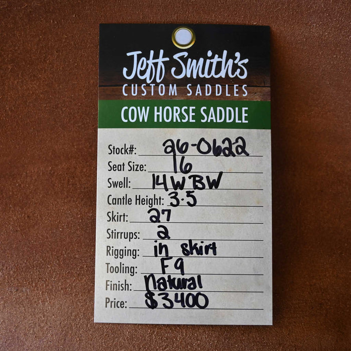 16" JEFF SMITH BUSTER WELCH COW HORSE SADDLE