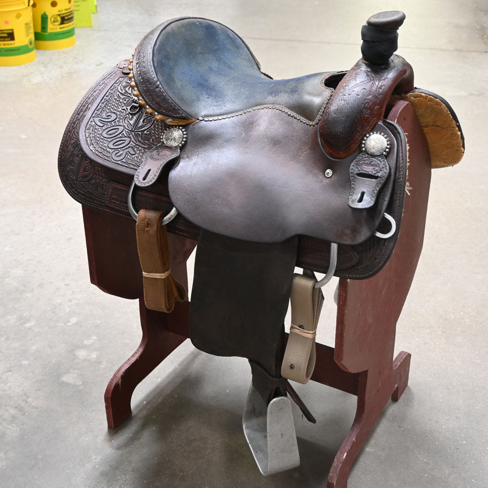 15" USED TESKEY'S ROPING SADDLE