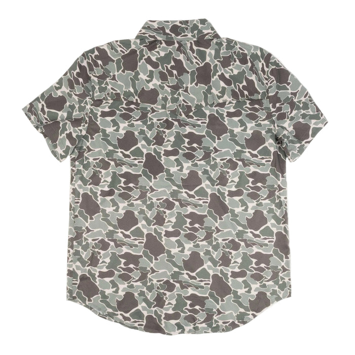 Rock & Roll Denim Men's Tek Camo Olive Pearl Snap Western Shirt MEN - Clothing - Shirts - Short Sleeve Panhandle