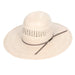 American Fancy Vent Two Tone 4 1/4" Open Crown Straw Hat HATS - STRAW HATS American Hat Co.