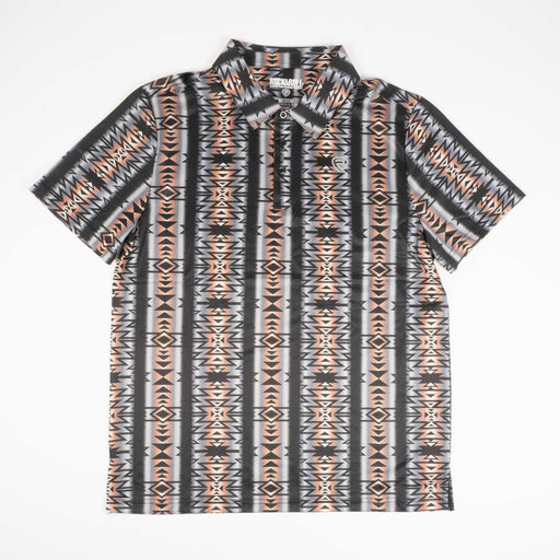 Rock & Roll Denim Men's Black Aztec Print Polo Shirt MEN - Clothing - Shirts - Short Sleeve Panhandle