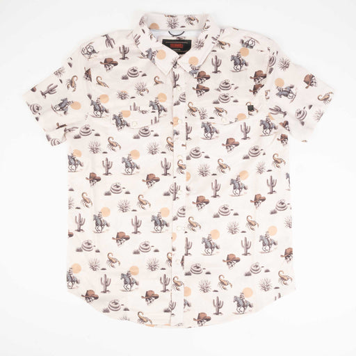 Rock & Roll Denim Men's Tek Western Desert Print Pearl Snap Shirt MEN - Clothing - Shirts - Short Sleeve Panhandle