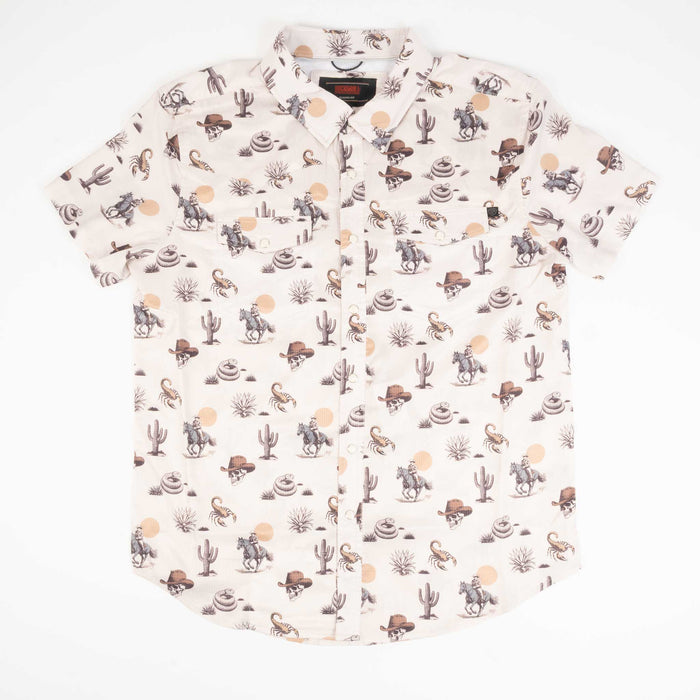 Rock & Roll Denim Men's Tek Western Desert Print Pearl Snap Shirt MEN - Clothing - Shirts - Short Sleeve Panhandle