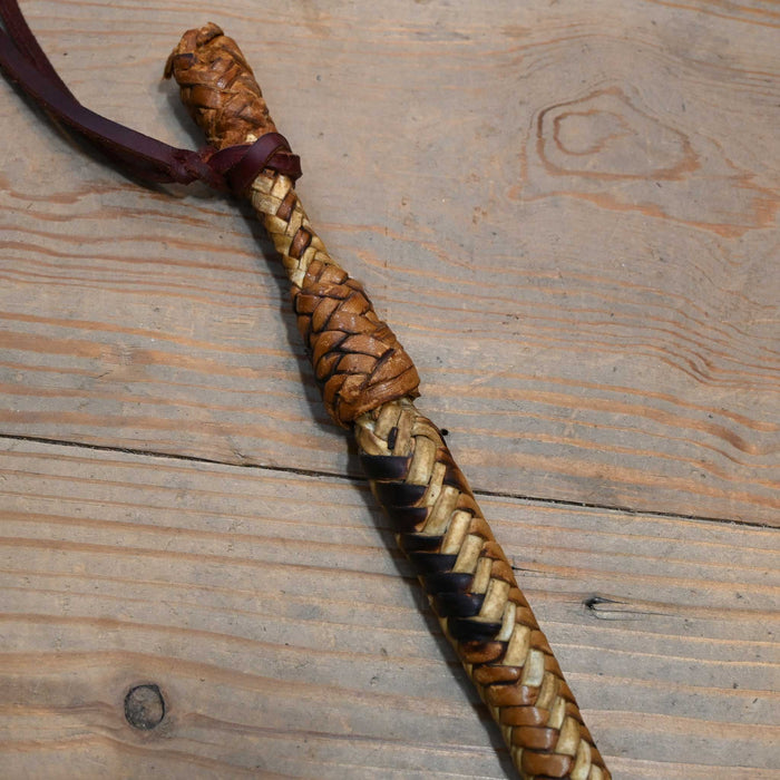Vintage Braided Rawhide & Leather 26" Quirt Collectibles MISC