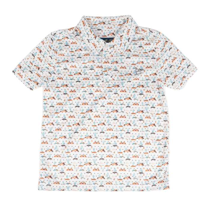 Panhandle Slim Boy's Desert Print Pearl Snap Polo Shirt KIDS - Boys - Clothing - Shirts - Short Sleeve Shirts Panhandle