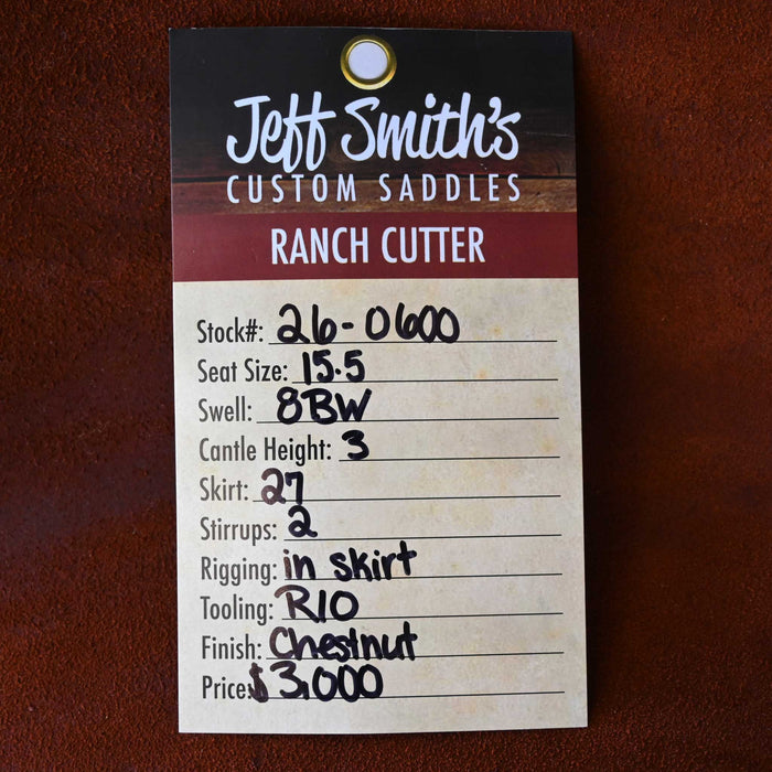 15.5" JEFF SMITH BUSTER WELCH RANCH CUTTER SADDLE