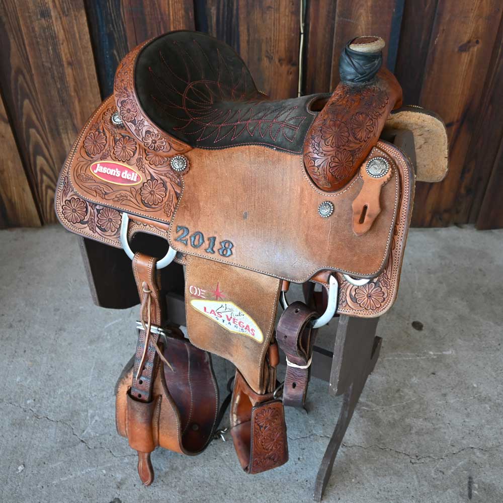 14" USED OXBOW ROPING SADDLE Saddles Oxbow Saddlery   