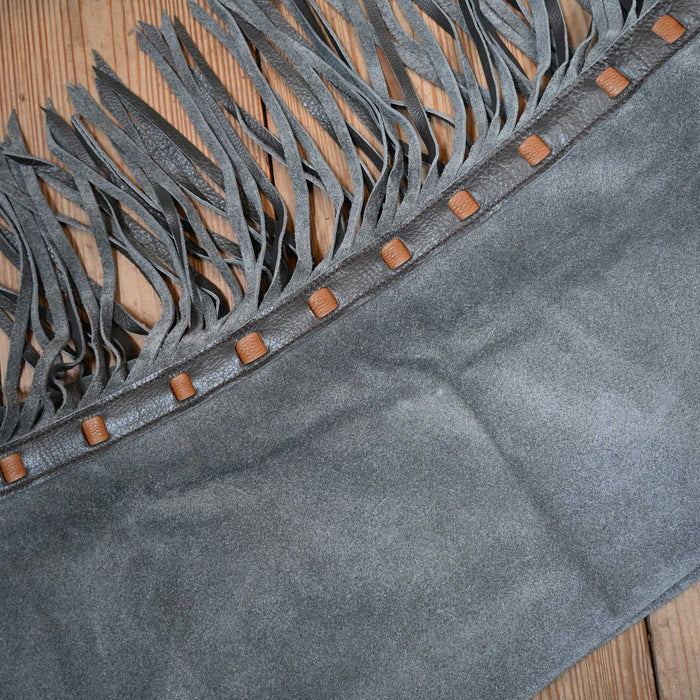 Teskey's Large Gray Roughout Shotgun Chaps 2172 Tack - Chaps & Chinks Teskey's