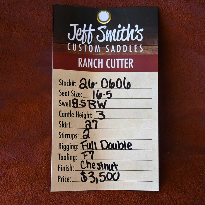 16.5" JEFF SMITH BUSTER WELCH RANCH CUTTER SADDLE
