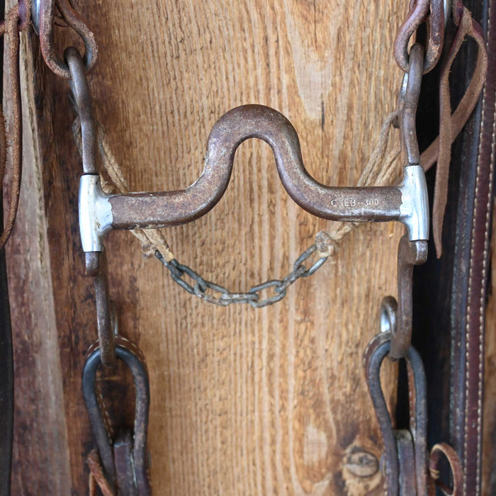 Professional's Choice Flat Port Bridle Rig w/Split Ear Headstall
