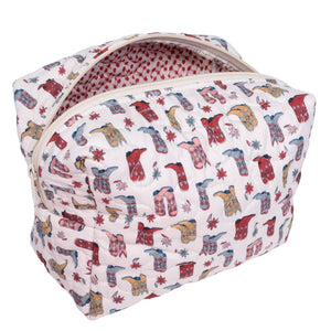 Daisy Boots Large Linen Make Up Bag ACCESSORIES - Luggage & Travel - Cosmetic Bags Ida Mae Home