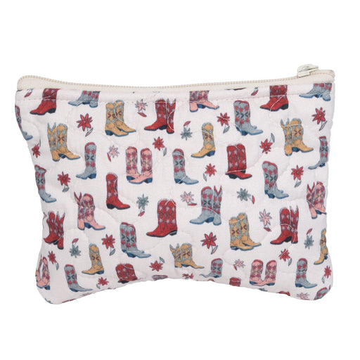 Daisy Boots Quilted Make Up Bag Small ACCESSORIES - Luggage & Travel - Cosmetic Bags Ida Mae Home