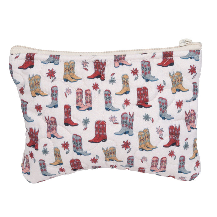 Daisy Boots Quilted Make Up Bag Small ACCESSORIES - Luggage & Travel - Cosmetic Bags Ida Mae Home