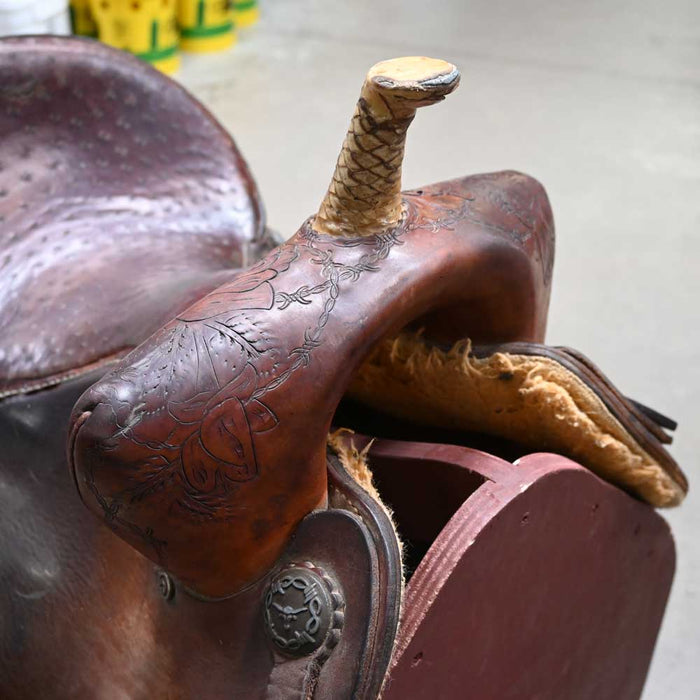 14" USED PRO RIDER BY JERRY BETHUNE BARREL SADDLE Saddles - Used Jerry Bethune