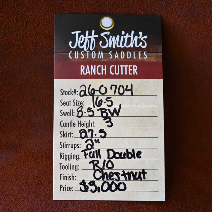 16.5" JEFF SMITH BUSTER WELCH RANCH CUTTER SADDLE