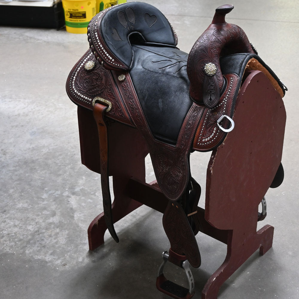 14.5" USED CIRCLE Y TREELESS BARREL SADDLE