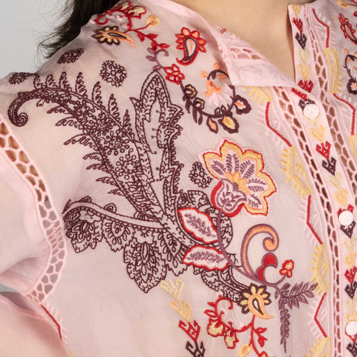 Johnny Was Karol Romance Rose Shirt WOMEN - Clothing - Tops - Long Sleeved Johnny Was Collection