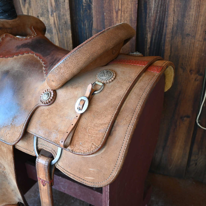 14" USED JIM BERRY TEAM ROPING SADDLE