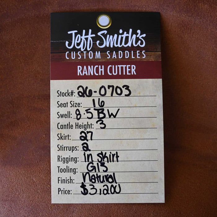 16" JEFF SMITH BUSTER WELCH RANCH CUTTER SADDLE