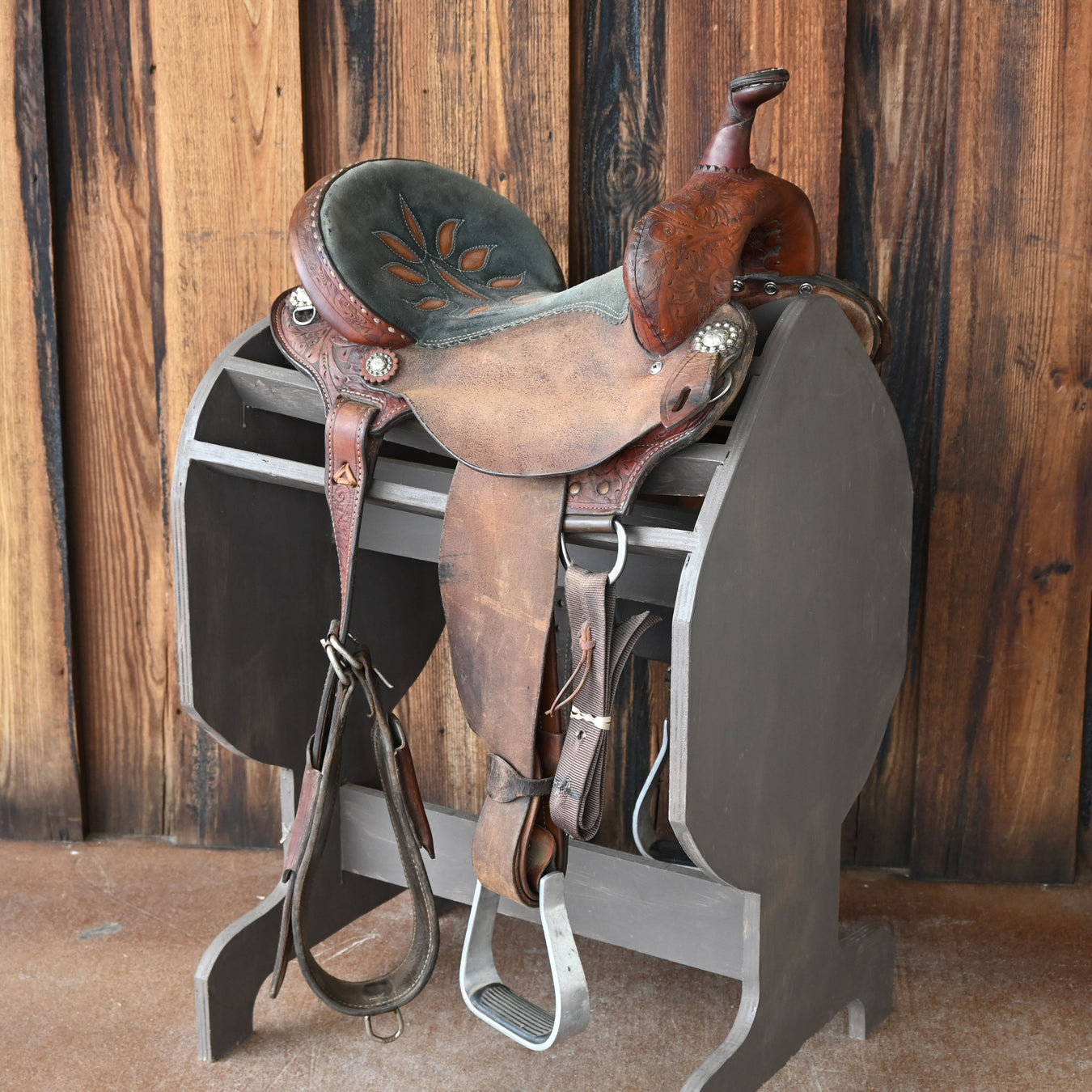 14" USED DOUBLE J CHARMAYNE JAMES SCAMPER BARREL SADDLE Saddles - Used DOUBLE J SADDLERY