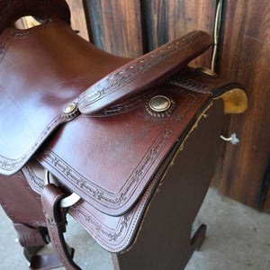 17" USED FORT WORTH CUTTING SADDLE Saddles Fort Worth Saddle Co.   