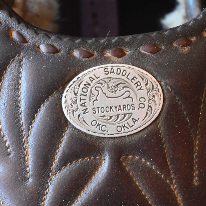 14" USED NATIONAL SADDLERY TEAM ROPING SADDLE
