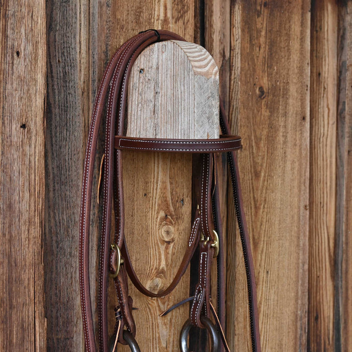 O-Ring Twisted Copper Snaffle Bridle Rig w/All New Leather