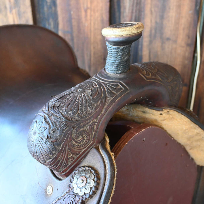 15" USED TESKEY'S TEAM ROPING SADDLE