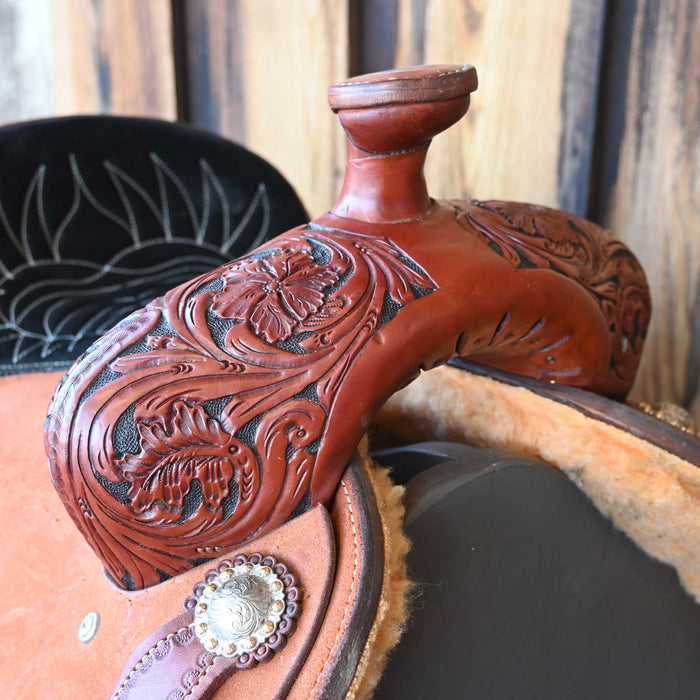14.5" USED SLONE CALF ROPING TROPHY SADDLE