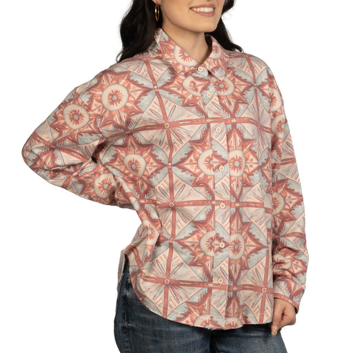 Rock & Roll Denim Women's Aztec Print Knit Button Down Overshirt WOMEN - Clothing - Tops - Long Sleeved Panhandle