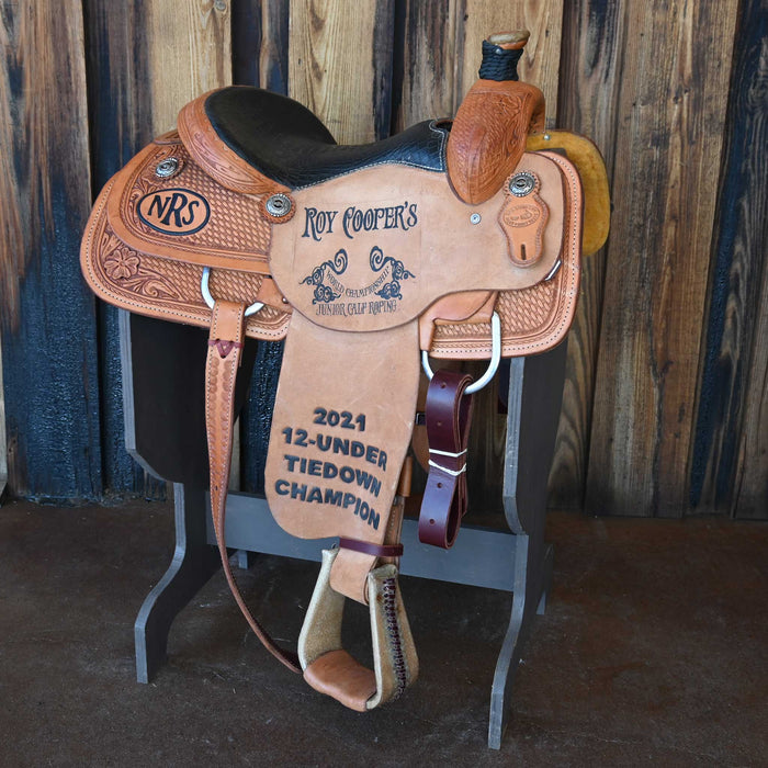 14.5" USED SRS CALF ROPING TROPHY SADDLE