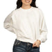Ivory Neoprene Raglan Pullover Sweatshirt WOMEN - Clothing - Pullovers & Hoodies La La Mia