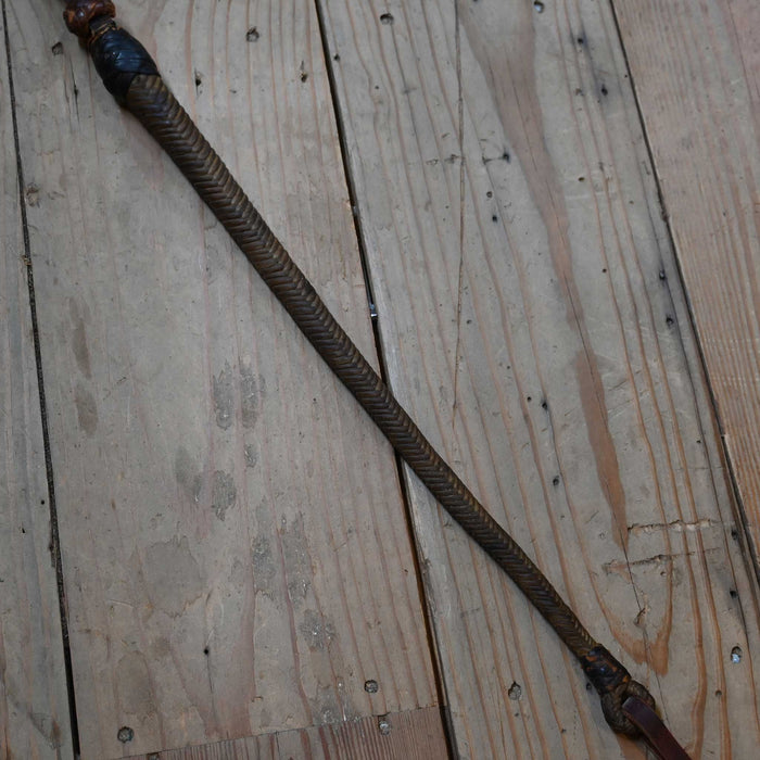 31 1/2" Braided Leather Quirt Tack - Whips, Crops & Quirts MISC