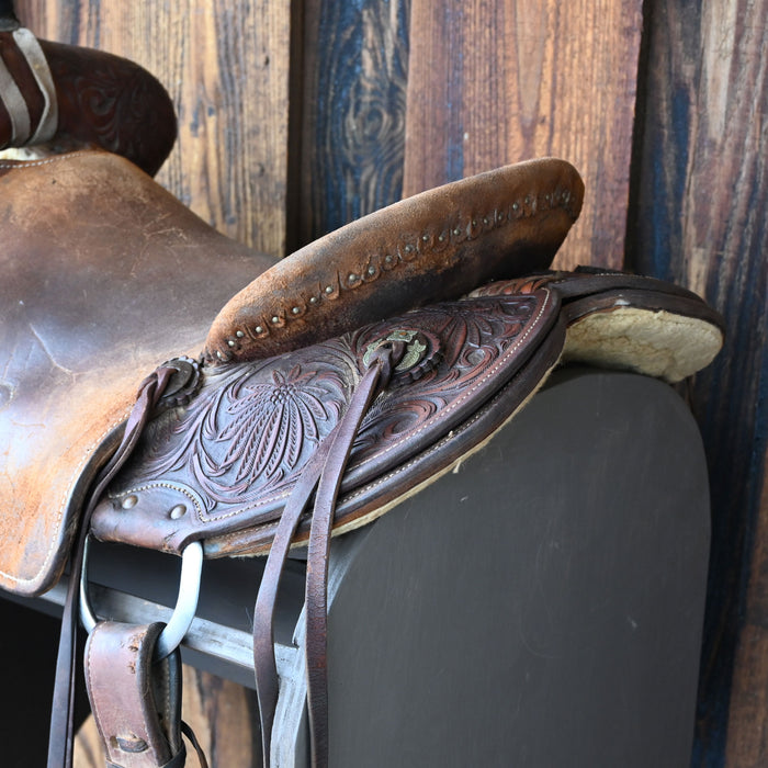 15.5" USED TRENT WARD RANCH SADDLE Saddles - Used Jeff Smith