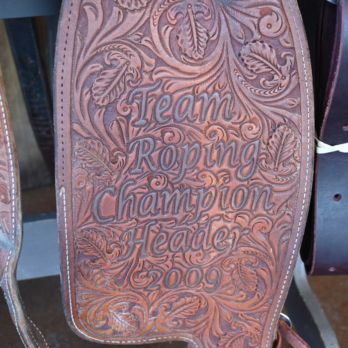 15" USED COWBOY CLASSIC TEAM ROPING TROPHY SADDLE