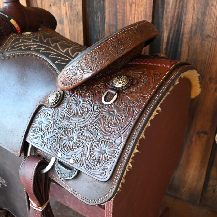 14" USED RAS CADE TEAM ROPING SADDLE