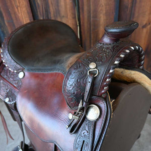 15" USED CIRCLE Y WESTERN SHOW SADDLE Saddles Circle Y Saddlery   