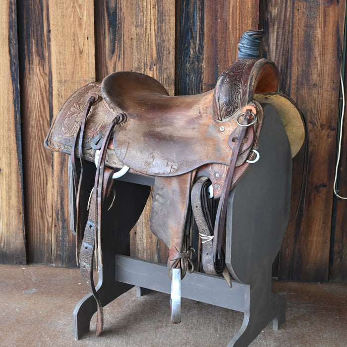 17" USED TEXAS RANCH OUTFITTER RANCH SADDLE Saddles - Used Texas Ranch Outfitters