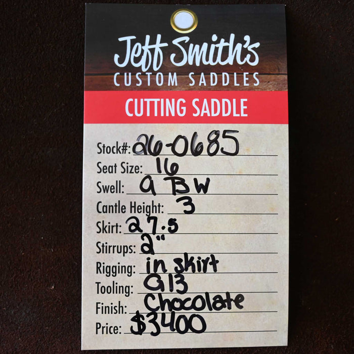 16" JEFF SMITH BUSTER WELCH CUTTING SADDLE