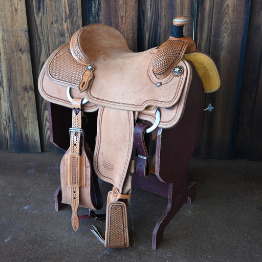 15.5" PATRICK SMITH TEAM ROPING SADDLE Saddles - New Patrick Smith