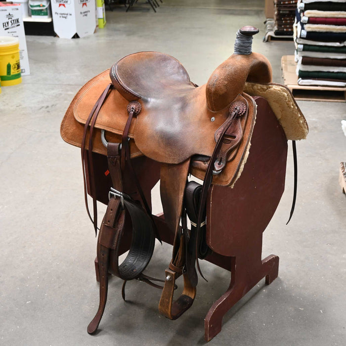 16" USED JEFF SMITH RANCH CUTTER SADDLE