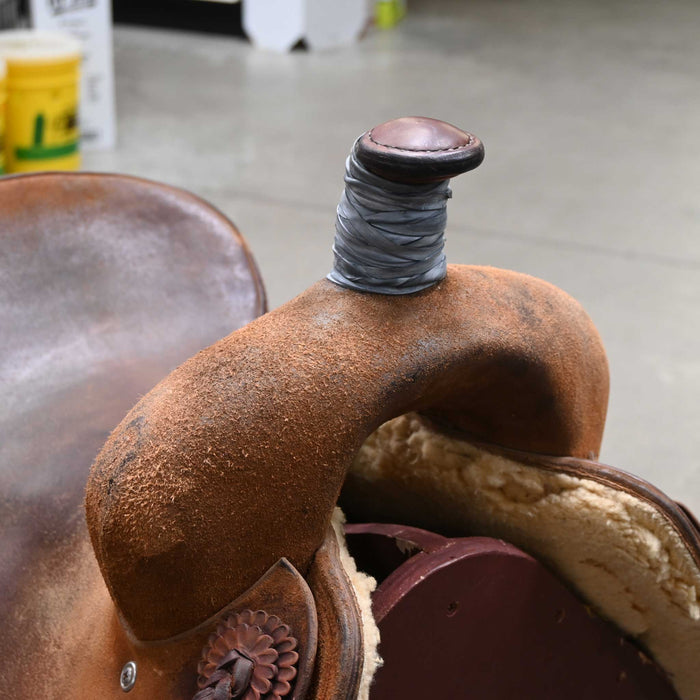 16" USED JEFF SMITH RANCH CUTTER SADDLE