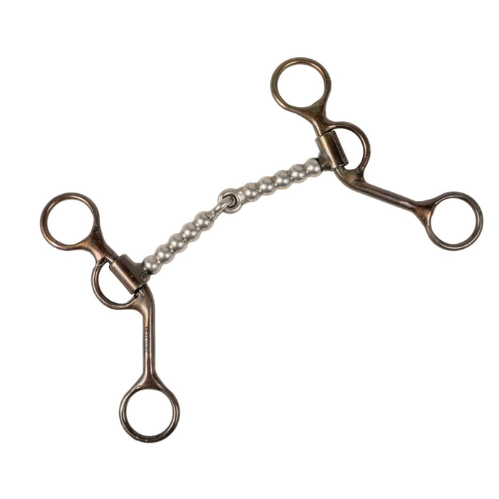 Dutton Ball Snaffle Bit w/Short Shank Swept Back Cheek Tack - Bits Dutton