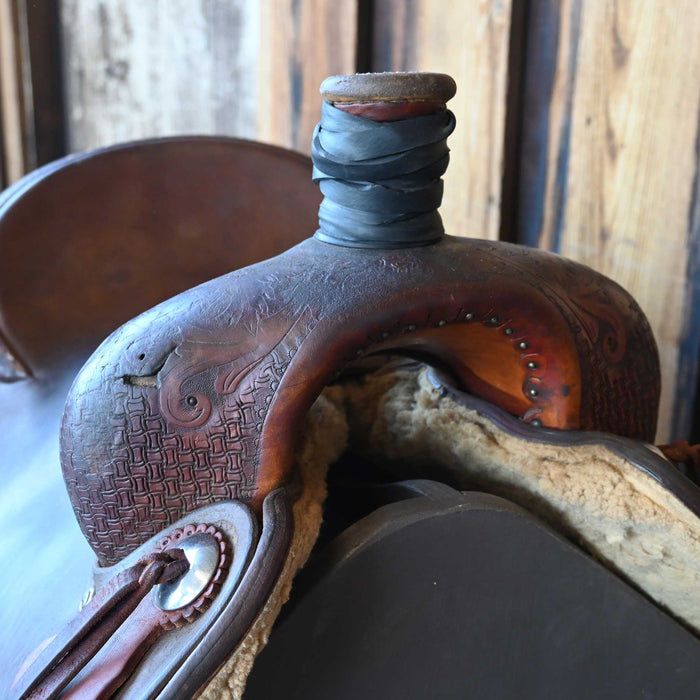 14.5" USED TAD SANDERS RANCH CUTTING SADDLE