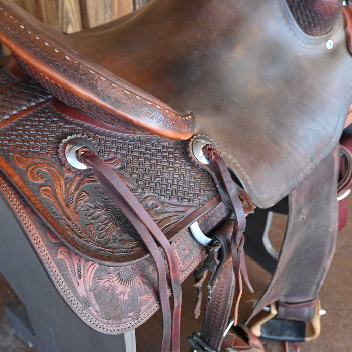 14.5" USED TAD SANDERS RANCH CUTTING SADDLE
