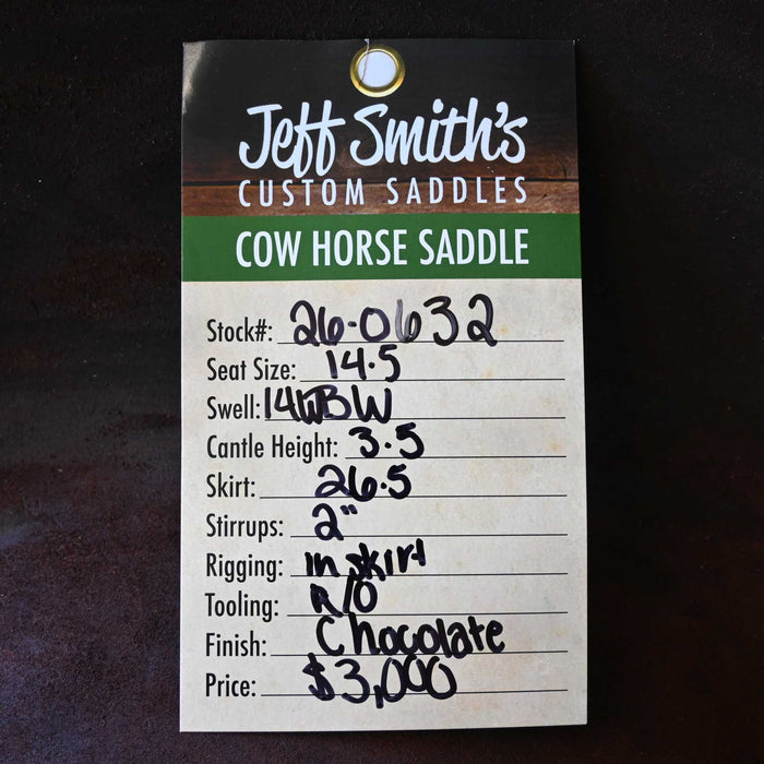 14.5" JEFF SMITH BUSTER WELCH COW HORSE SADDLE