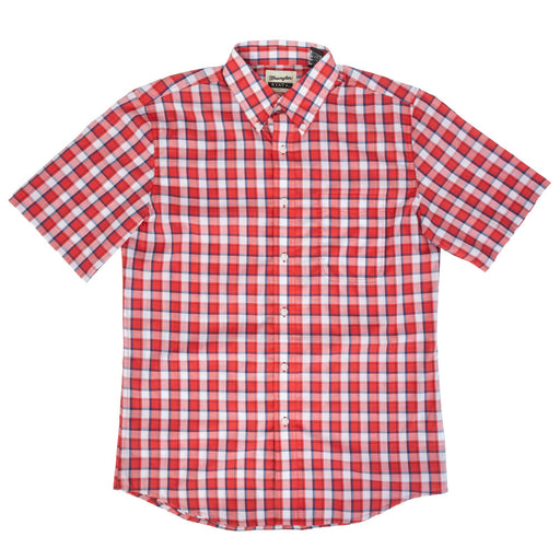 Wrangler Men's Riata Plaid Classic Fit Button Down Shirt MEN - Clothing - Shirts - Short Sleeve Wrangler