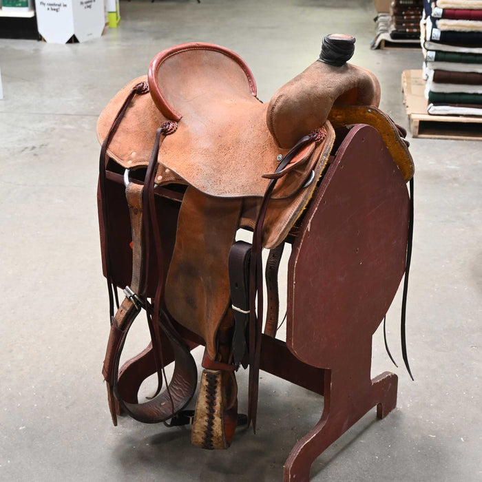 15" USED TESKEY'S STRIP DOWN RANCH SADDLE